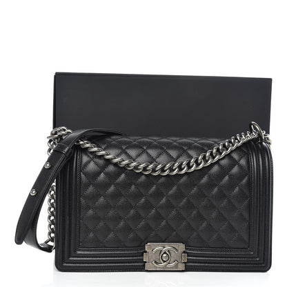 Chanel Caviar Quilted New Medium Boy Flap Black 14 of 16