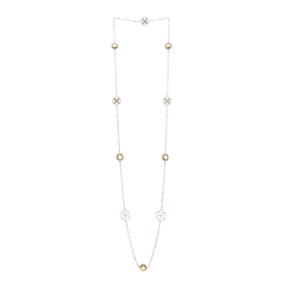 John Hardy Sterling Silver 18K Yellow Gold Citrine Batu Kawung Station Necklace 2 of 4
