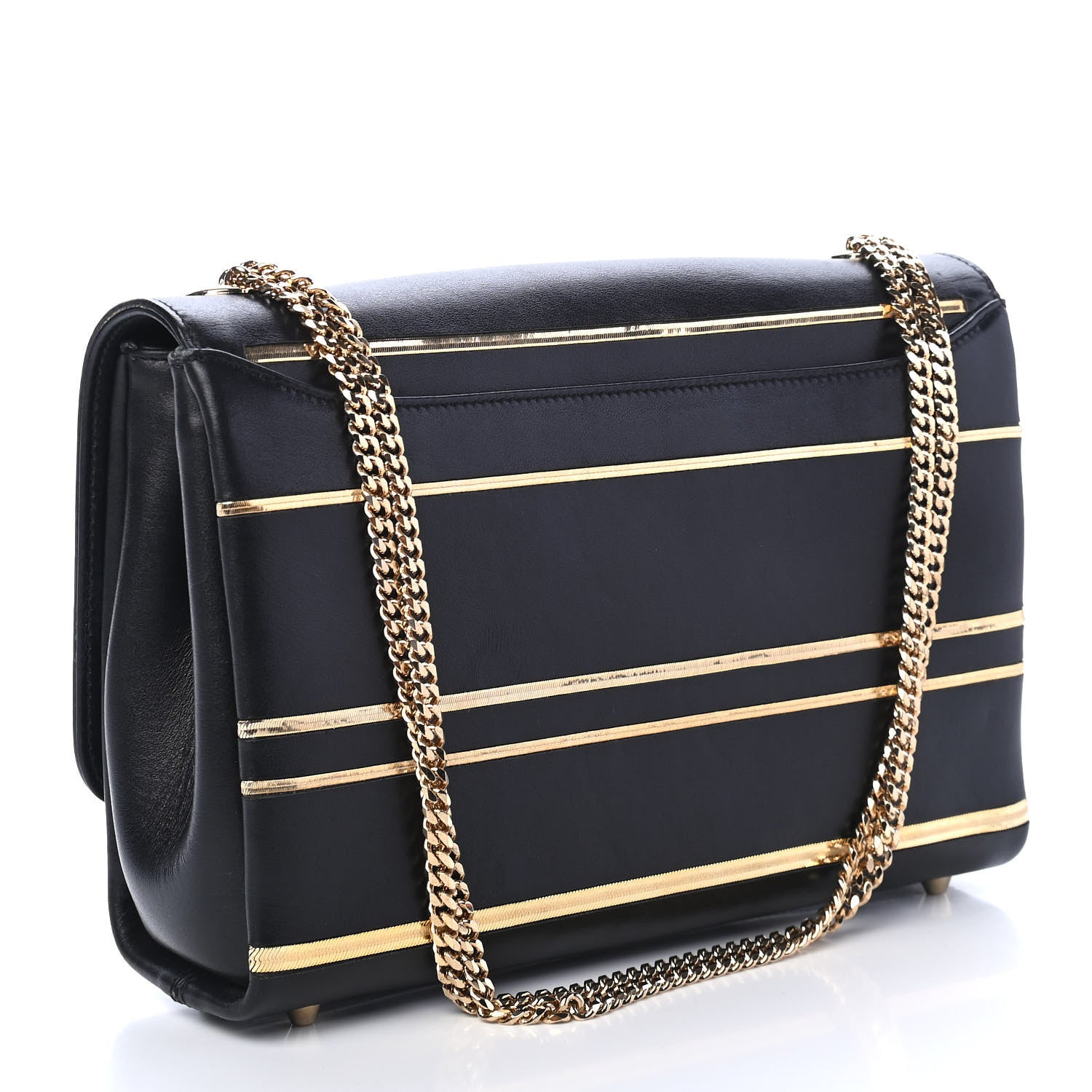 Jimmy Choo Calfskin Alba Shoulder Bag Black 3 of 10