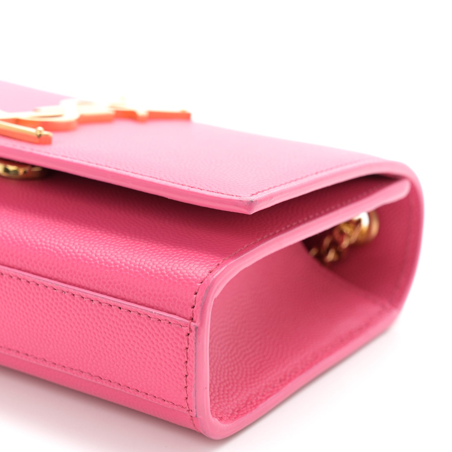 Saint Laurent Grain De Poudre Small Monogram Kate Satchel Bubblegum 8 of 9