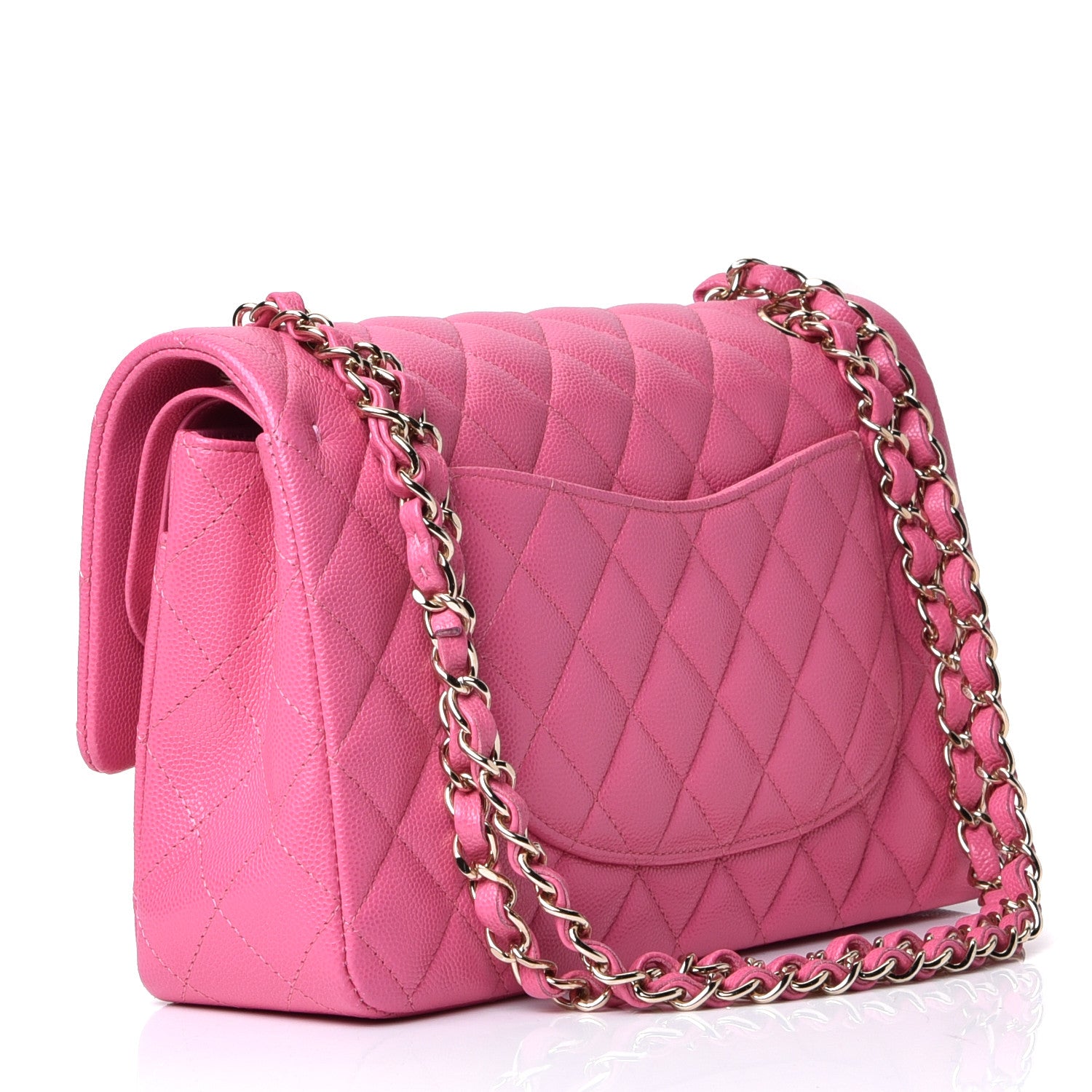 Chanel Caviar Quilted Medium Double Flap Pink 4 of 8