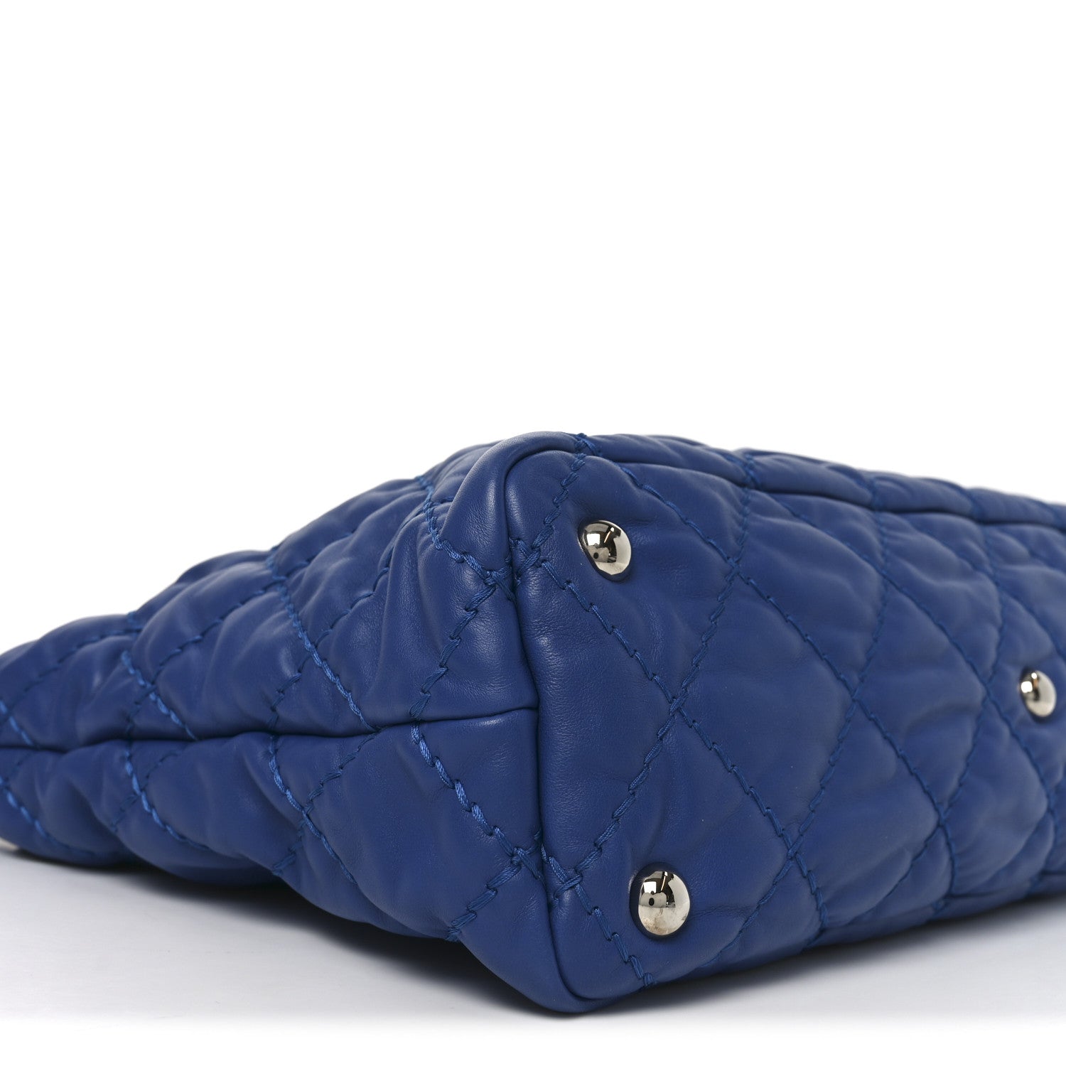 Chanel Calfskin Quilted French Riviera Hobo  Blue 9 of 10