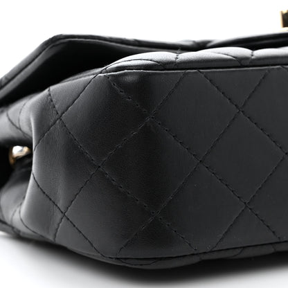 Chanel Lambskin Quilted Mini Rectangular Flap Black 10 of 12