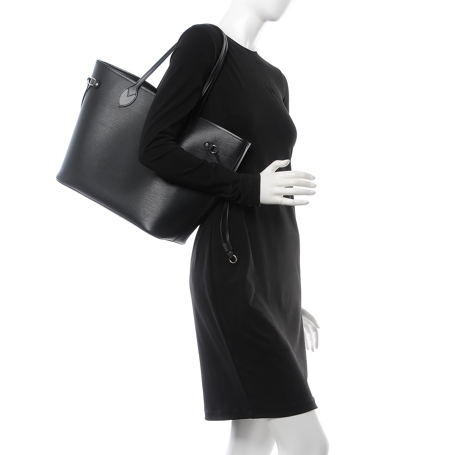 Louis Vuitton Epi Neverfull MM Black 2 of 10