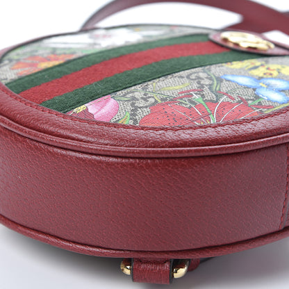 Gucci GG Supreme Monogram Web Flora Mini Ophidia Round Backpack Red 6 of 10