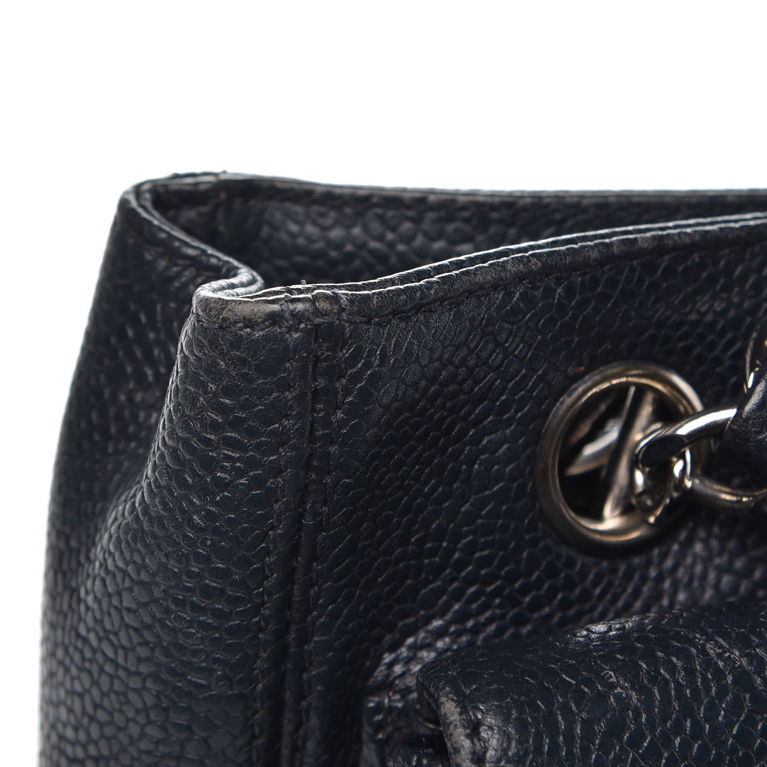 Chanel Caviar Flap Shoulder Bag Navy 11 of 11