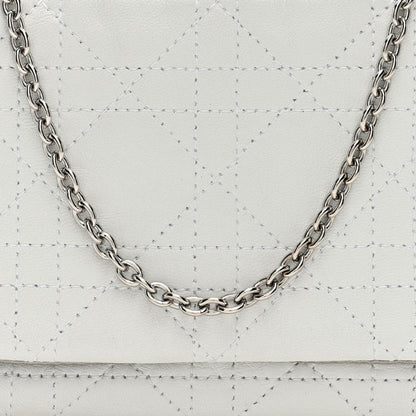 Christian Dior Lambskin Cannage Lady Dior Chain Clutch White 9 of 11