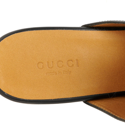 Gucci Calfskin Womens Princetown Slippers 37 Black 7 of 9