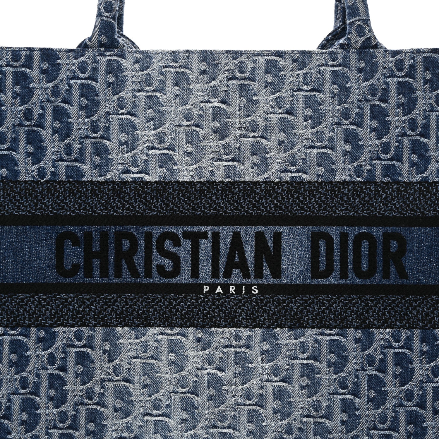 Christian Dior Oblique Denim Medium Book Tote Blue 8 of 12