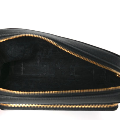 Christian Dior Grained Calfskin Caro Double Pouch Black 5 of 9