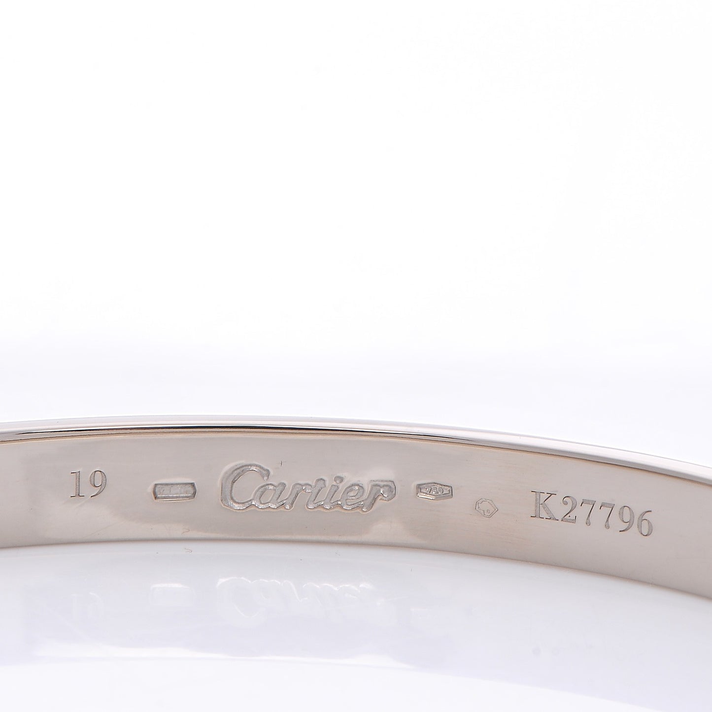 18K White Gold LOVE Bracelet 19