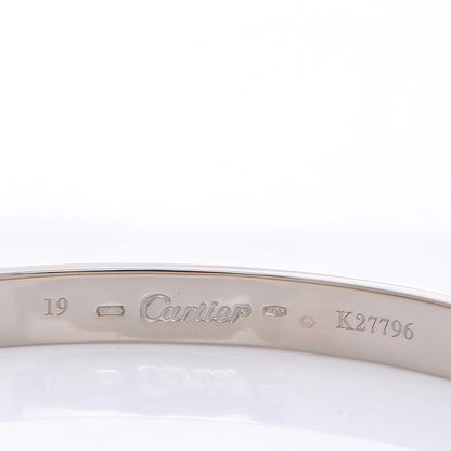 Cartier 18K White Gold LOVE Bracelet 19 3 of 8