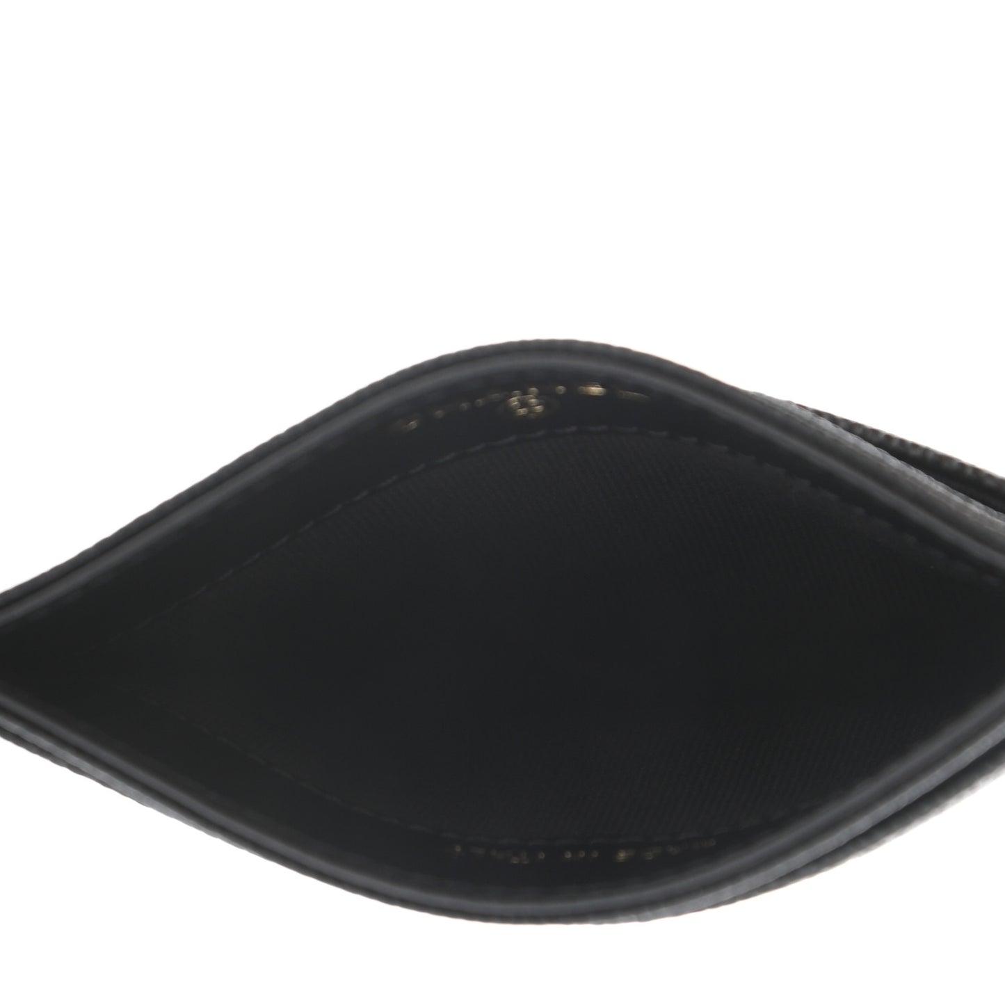 Caviar Camellia Embossed Card Holder Black