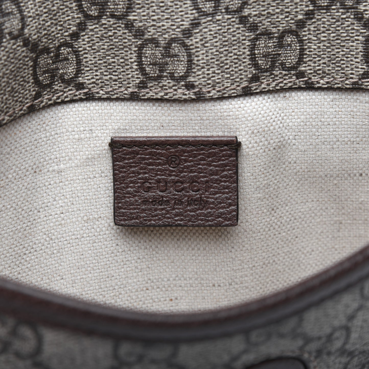 GG Supreme Monogram Neo Vintage Web Belt Bag Brown