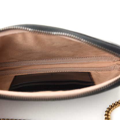 Gucci Calfskin Matelasse Mini GG Marmont Chain Crossbody Bag Black 5 of 10