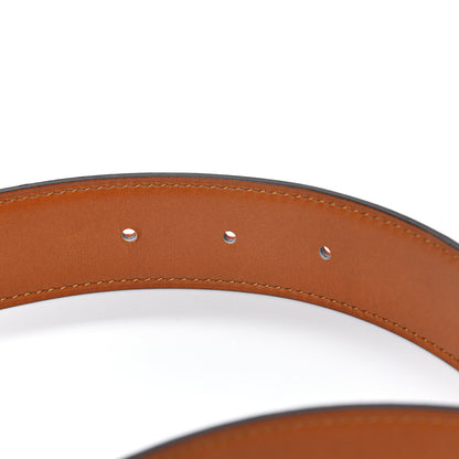 Hermes Togo Box Enamel Quizz H Belt 95 Orange Gold 5 of 5