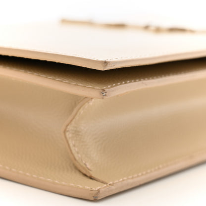 Saint Laurent Grain De Poudre Classic Kate Monogram Clutch Nude Powder 8 of 9