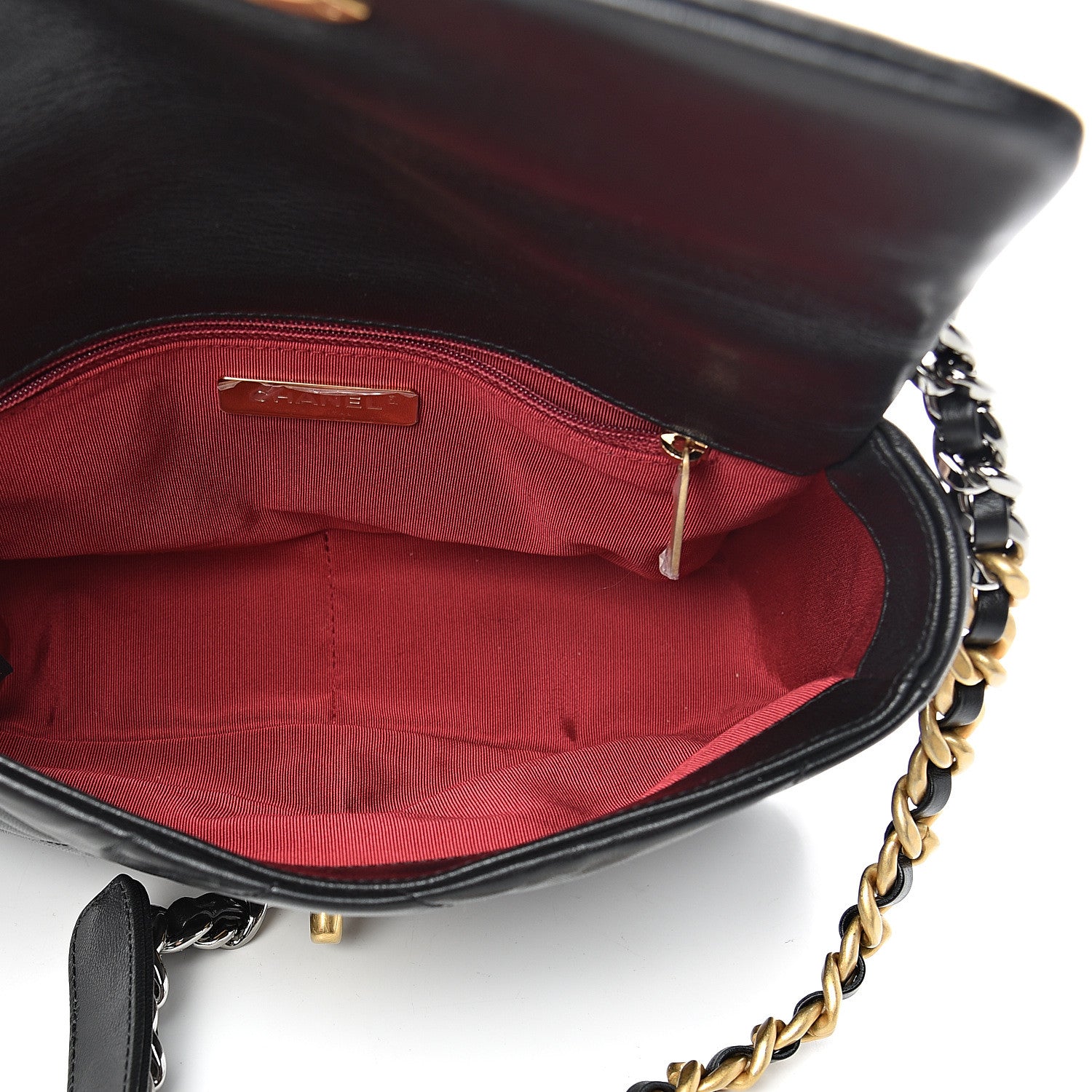 Chanel Lambskin Quilted Medium 19 Flap Black 5 of 11