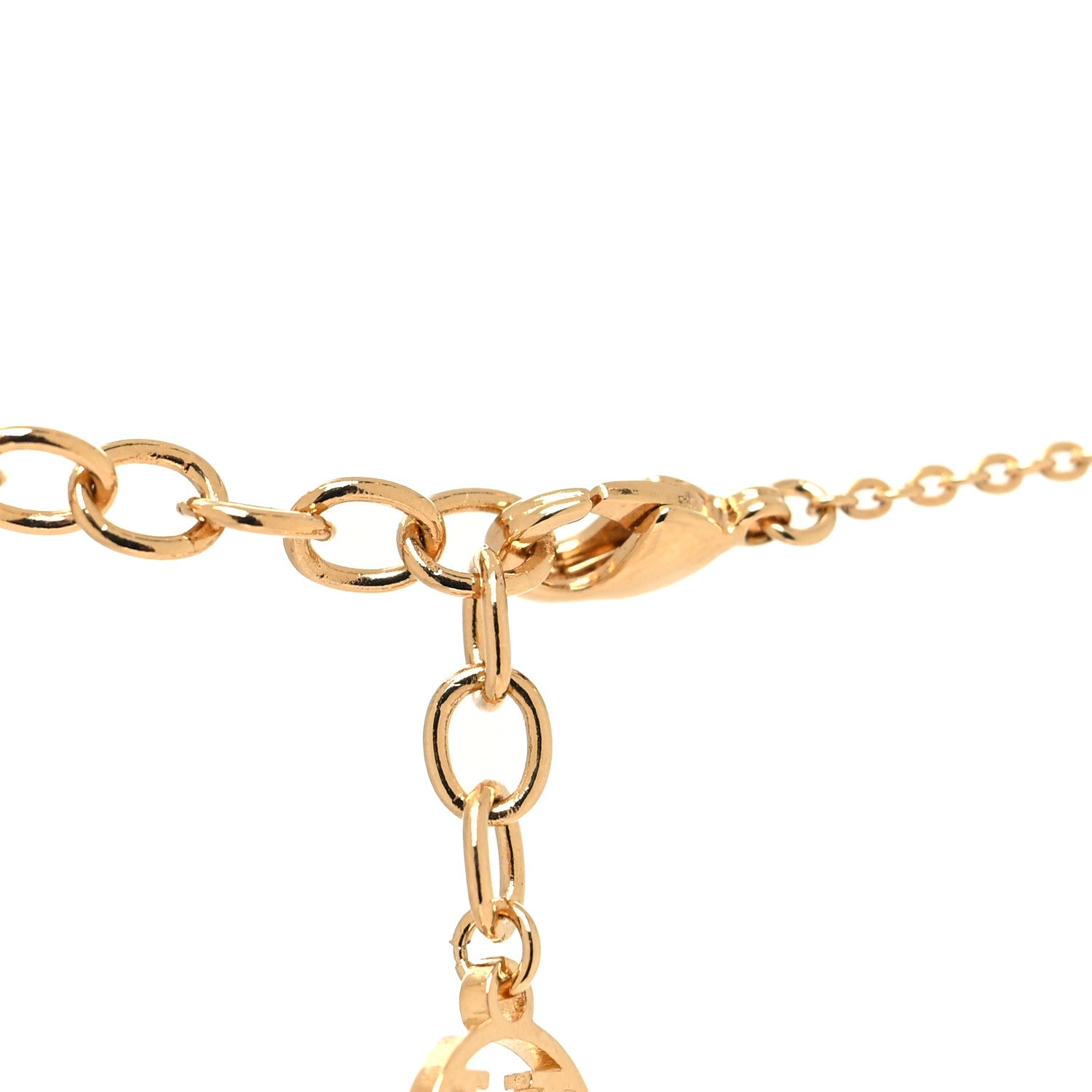 Louis Vuitton Nanogram Name Tag Necklace Gold 4 of 6
