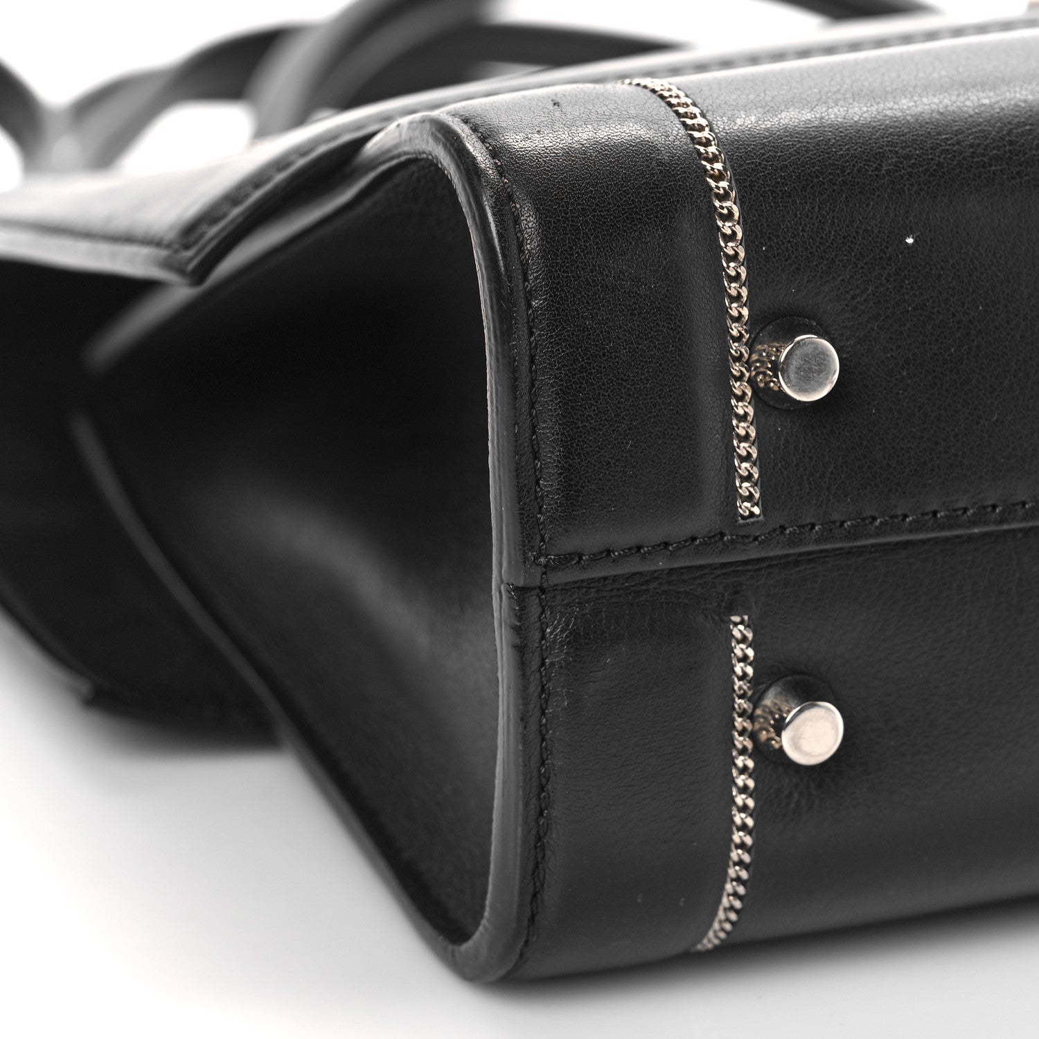 Givenchy Grained Calfskin Chain Small Shark Lock Satchel Black 7 of 10