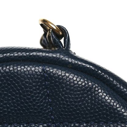 Chanel Caviar Quilted Round Clutch With Chain Navy 11 of 11