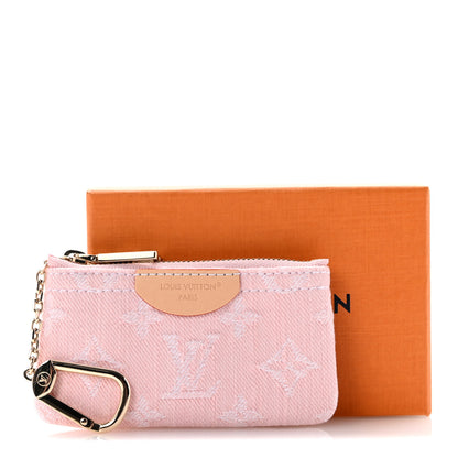Louis Vuitton Monogram Denim Key Pouch Washed Pink 8 of 8