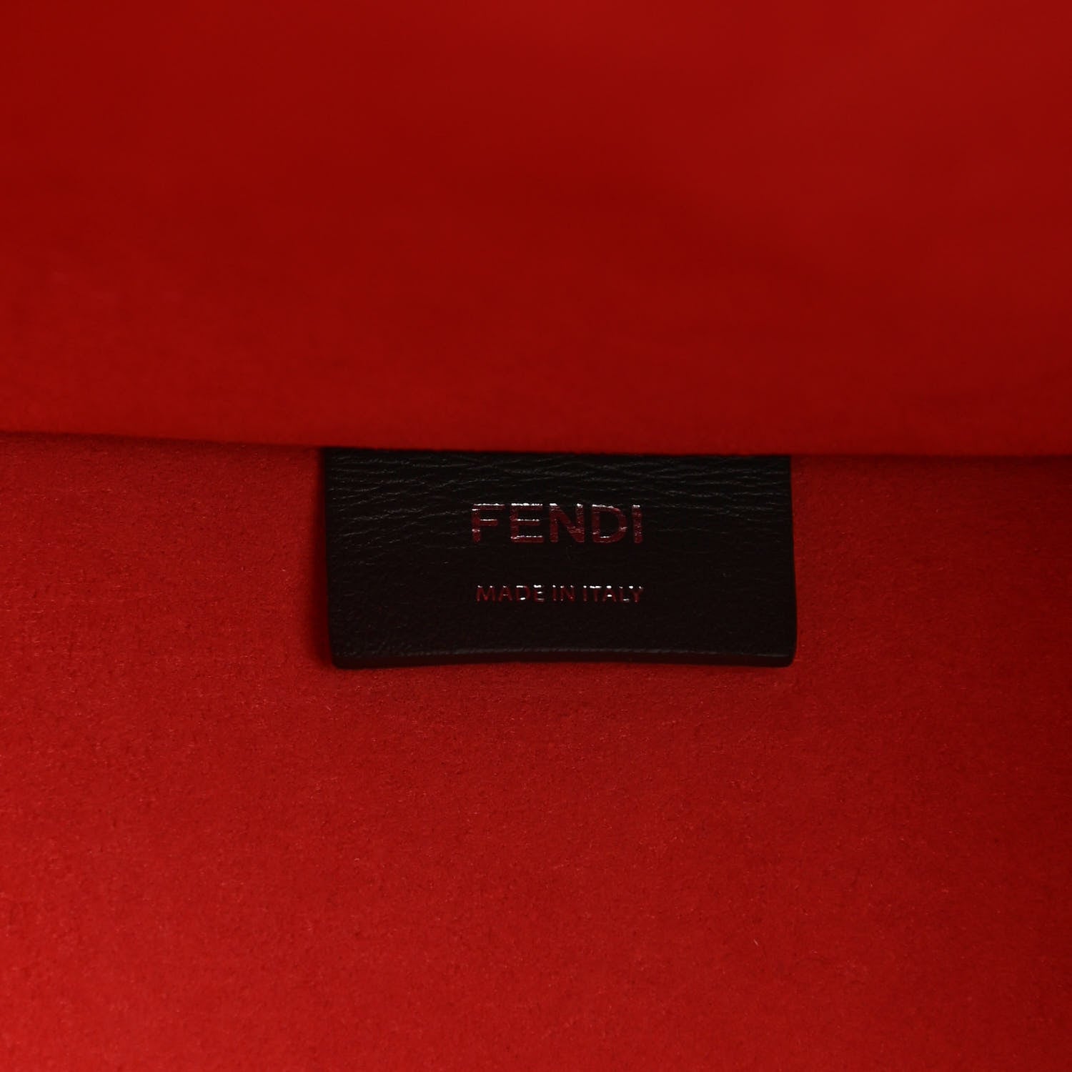 Fendi Vitello Cher Plexiglass Logo Debossed Medium Fendi Sunshine Shopper Tote Papavero 6 of 10