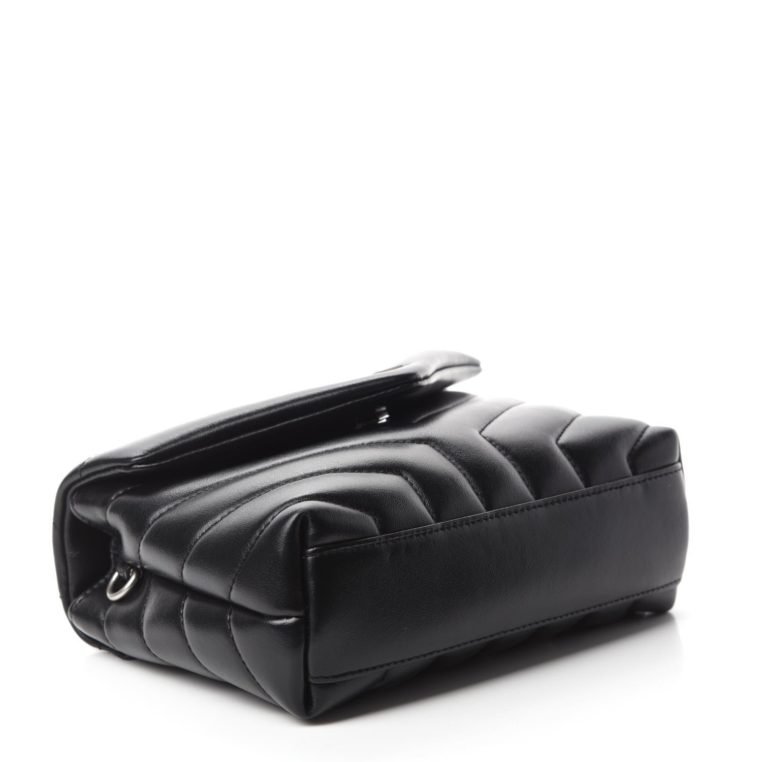 Saint Laurent Calfskin Y Quilted Monogram Toy Loulou Crossbody Bag Black 4 of 12