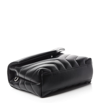 Saint Laurent Calfskin Y Quilted Monogram Toy Loulou Crossbody Bag Black 4 of 12