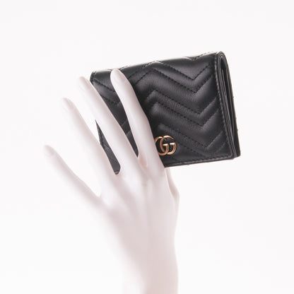 Gucci Calfskin Matelasse GG Marmont Card Case Black 2 of 7