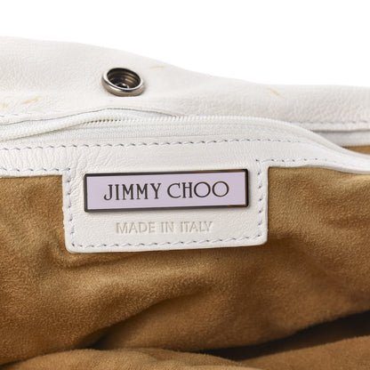 Jimmy Choo Calfskin Studded Lola Tote White 7 of 12