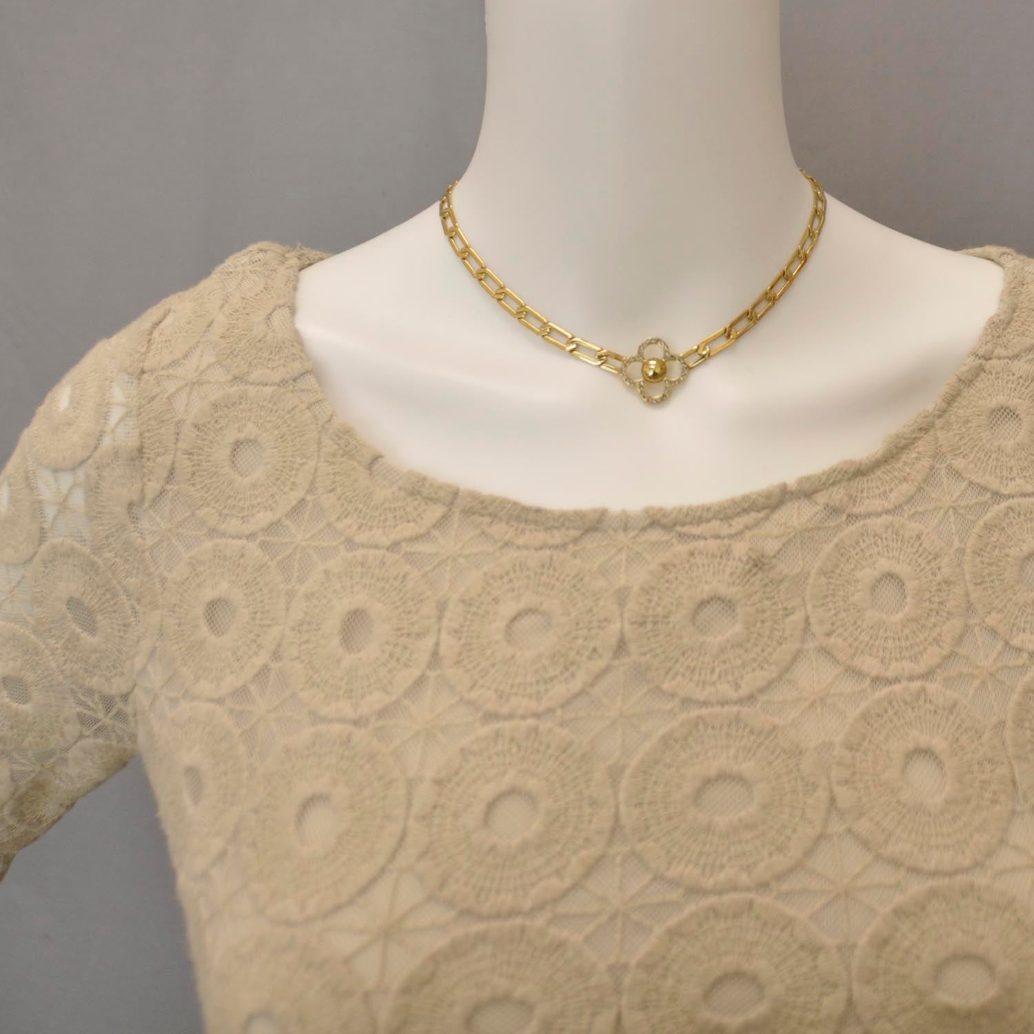 Louis Vuitton Flower Power Necklace Gold 2 of 6