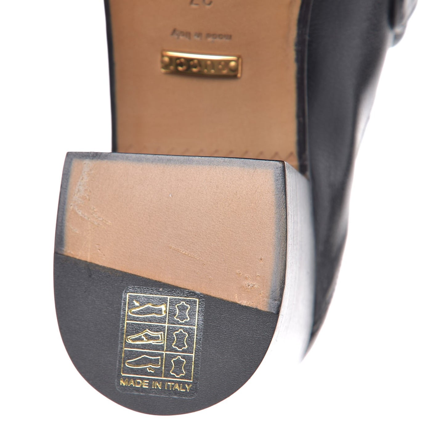 Lambskin Union Jack Horsebit Loafer Pumps 37 Black