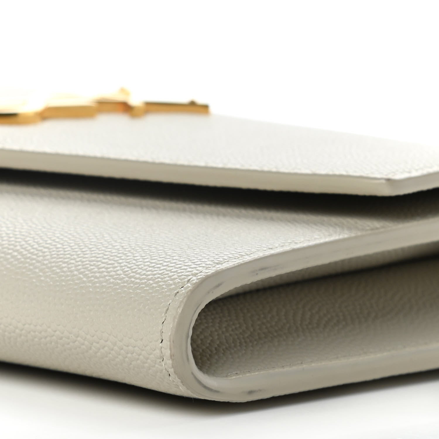 Saint Laurent Grain De Poudre Monogram Uptown Chain Wallet Crema Soft 10 of 11