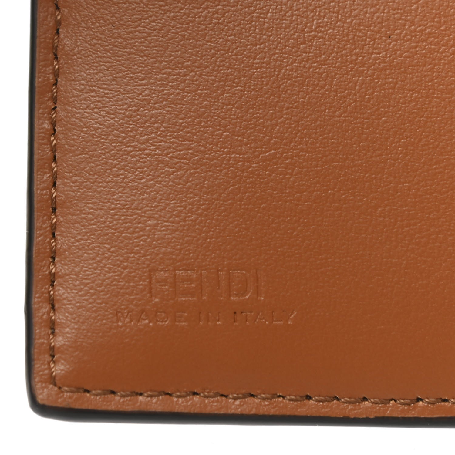 Fendi Vitello King Tamponato Logo Embossed Wallet Cuoio 7 of 8