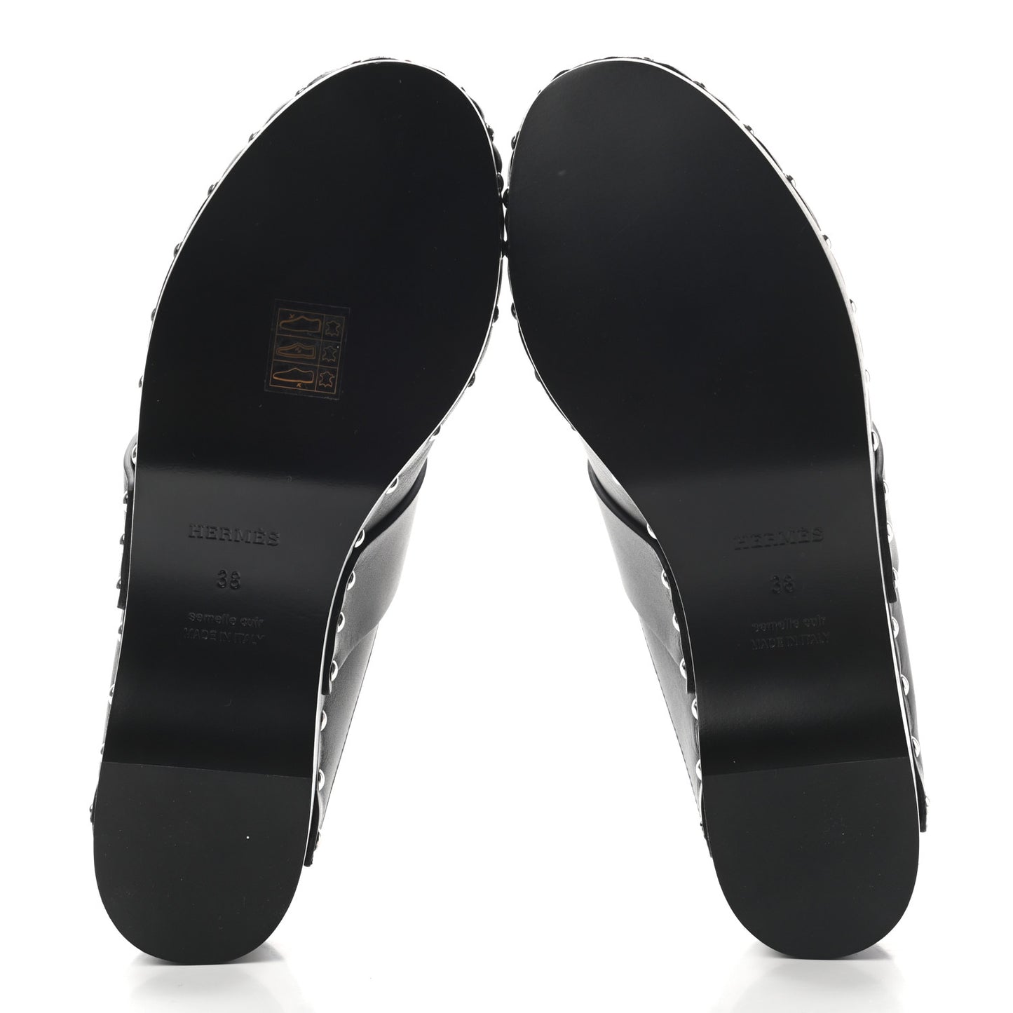 Calfskin Calya Mules 38 Black