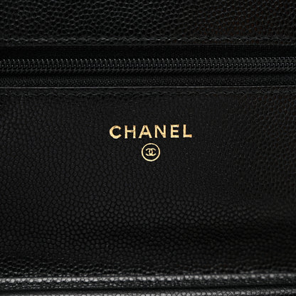 Chanel Caviar Quilted Golden Class Wallet On Chain WOC Black 6 of 9