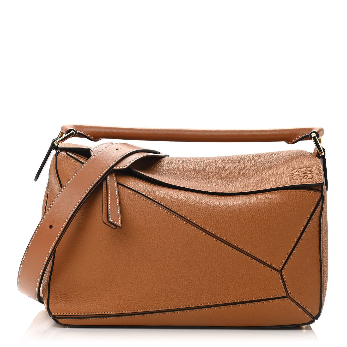 Calfskin Medium Puzzle Bag Light Caramel