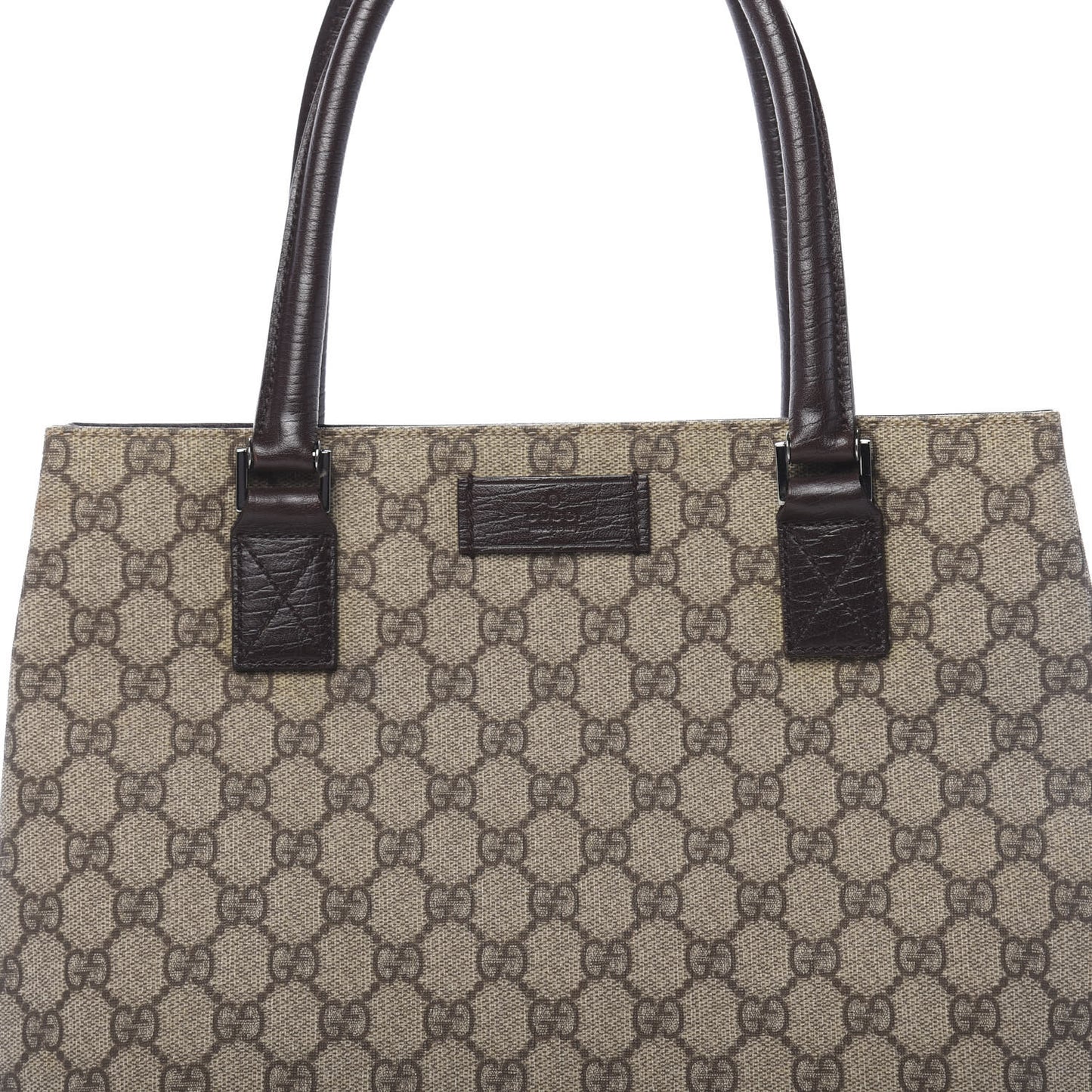 GG Plus Monogram Small Vertical Tote Dark Brown