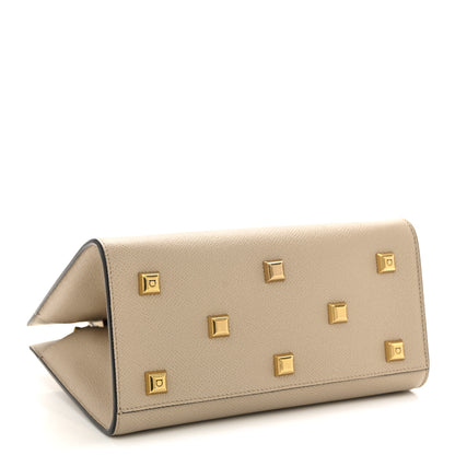 Salvatore Ferragamo Calfskin Small The Studio Box Bag Daino 4 of 10