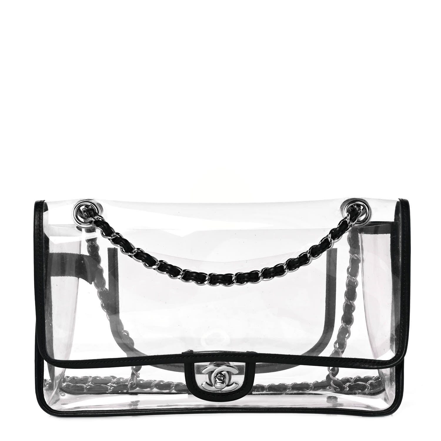 Chanel Lambskin Vinyl Large Naked Flap Black 1 of 8