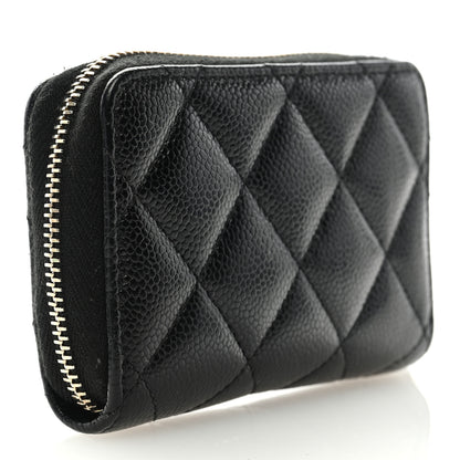 Chanel Caviar Quilted Multi Chain CC Zip Coin Purse Black 3 of 7