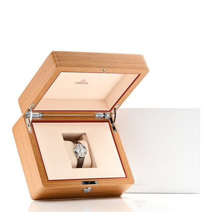Omega Stainless Steel Alligator Diamond Mother of Pearl 30mm De Ville Prestige Quartz Watch 434.13.30.60.55.001 5 of 5
