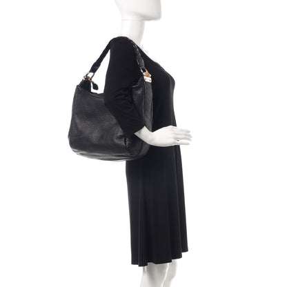 Gucci Grained Calfskin Medium Bamboo Bar Hobo Black 2 of 8