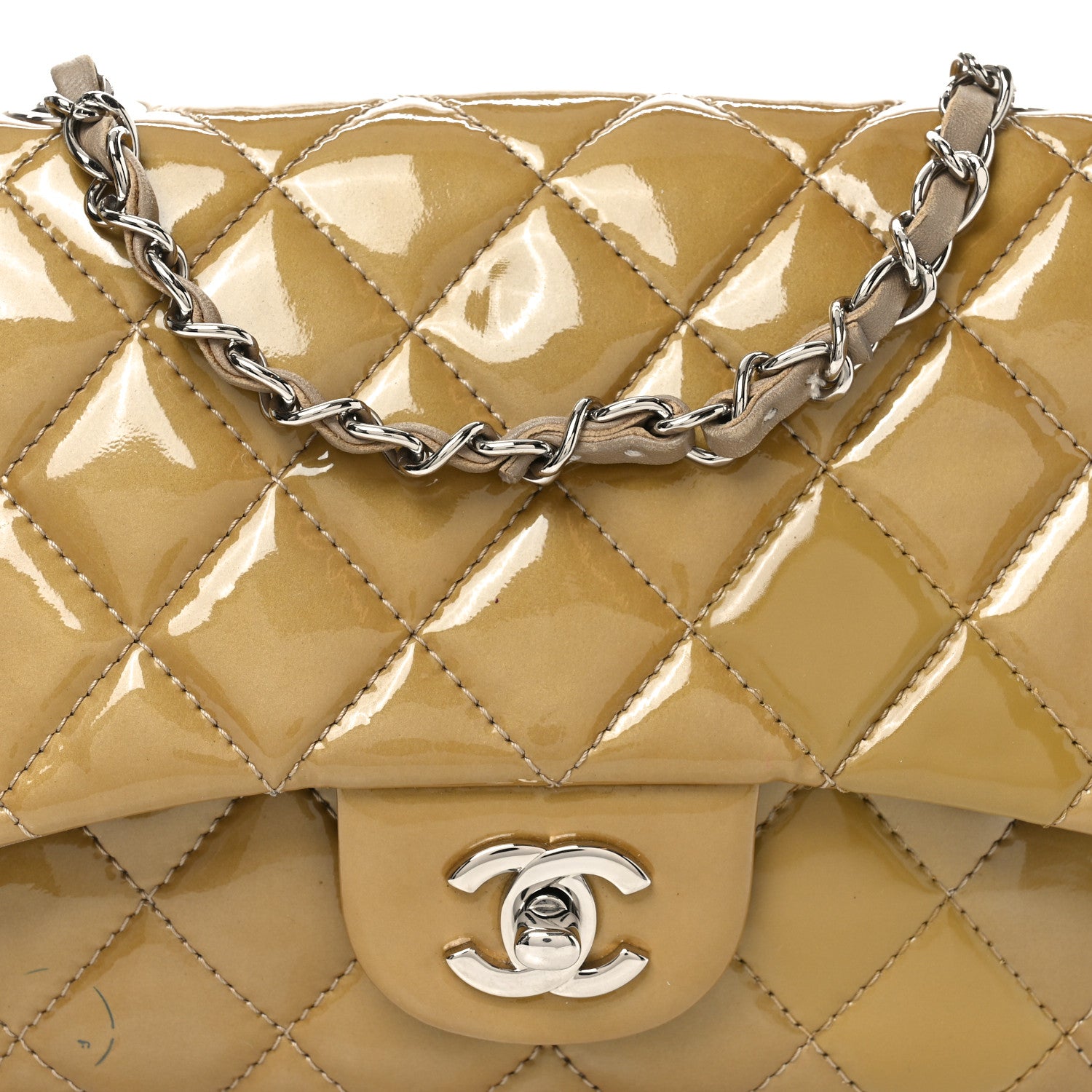 Chanel Patent Quilted 3 Jumbo Flap Light Brown 8 of 10