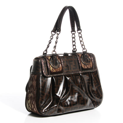 Fendi Python Zucca Spalmati B Bag Tobacco 3 of 9
