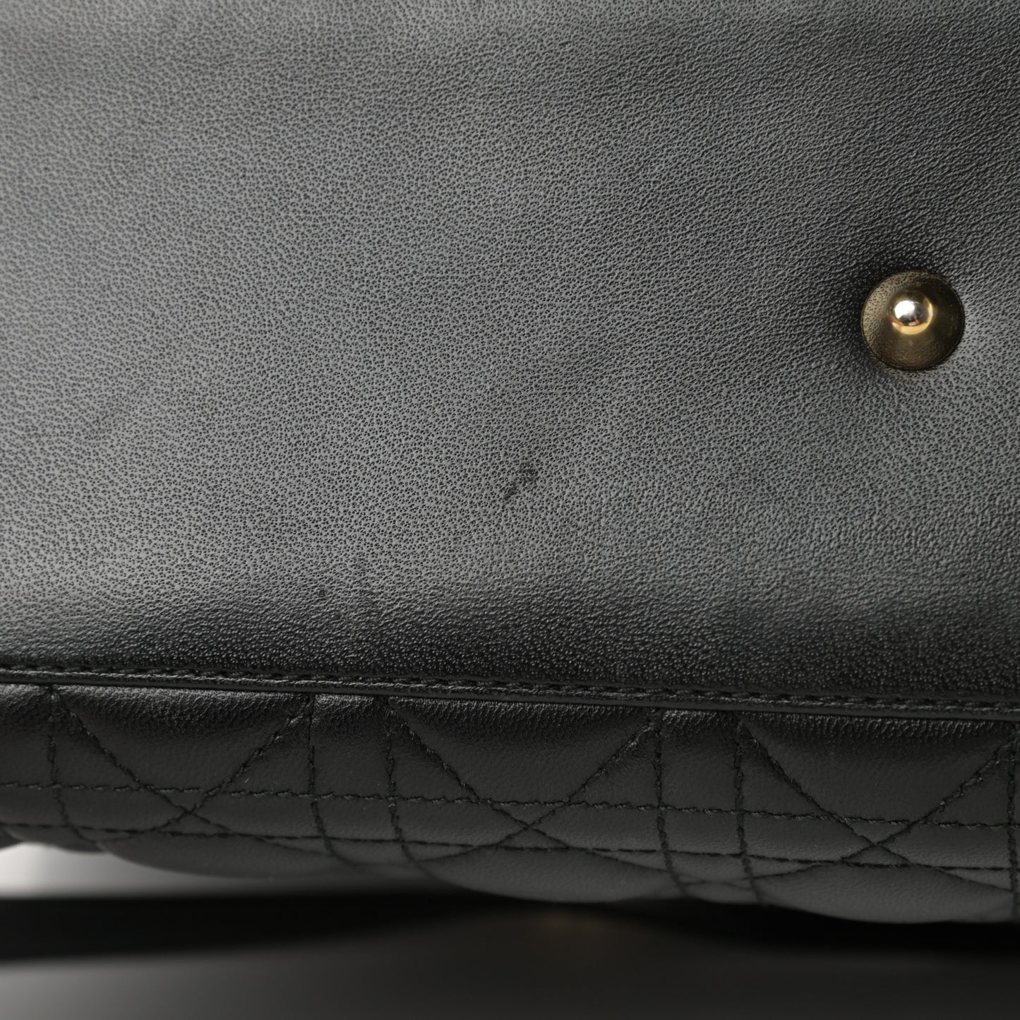 Lambskin Cannage Large Lady Dior Black