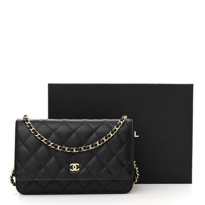Chanel Caviar Quilted Wallet On Chain WOC Black 12 of 12