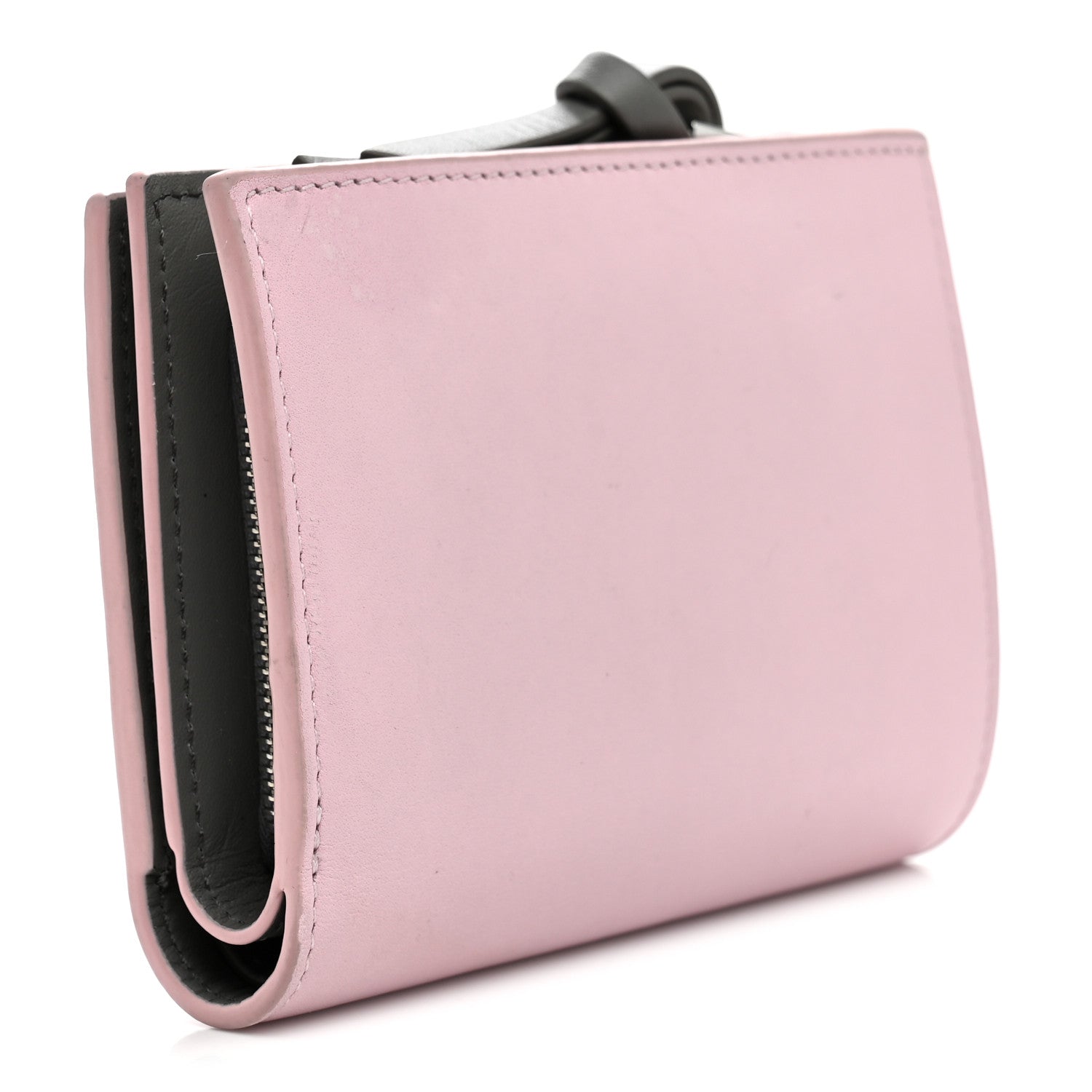Loewe X SUNA FUJITA Satin Calfskin Deer Compact Zip Wallet Pink 3 of 7