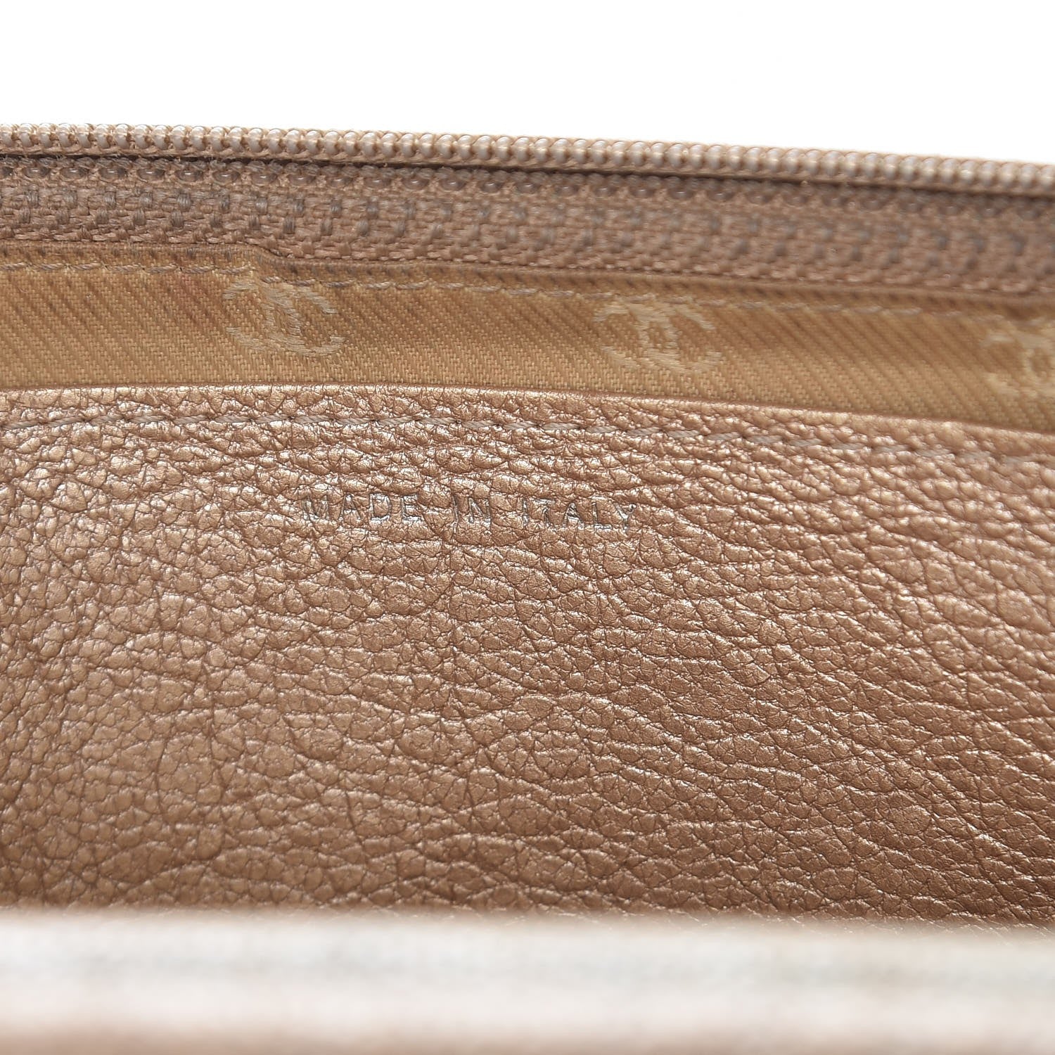 Chanel Metallic Goatskin Wallet On Chain WOC Gold 7 of 21